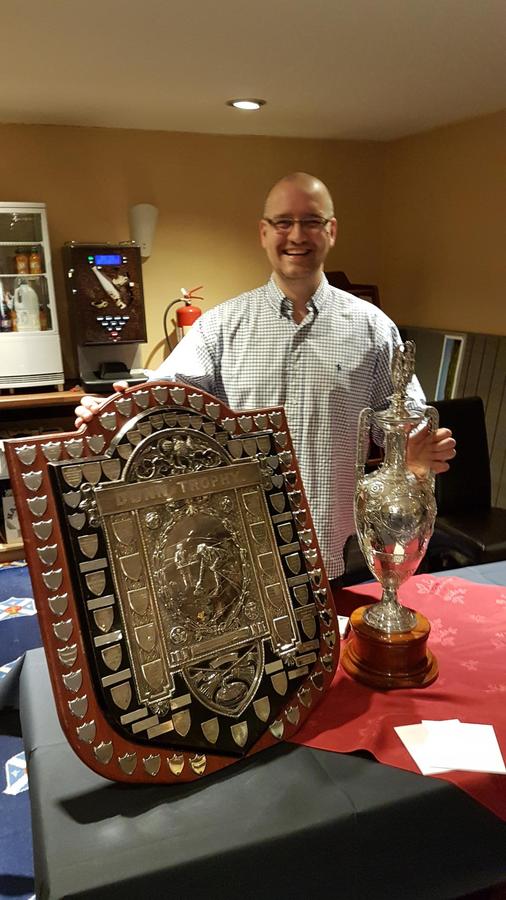 Mark with Dunn and Alex Reid Trophies